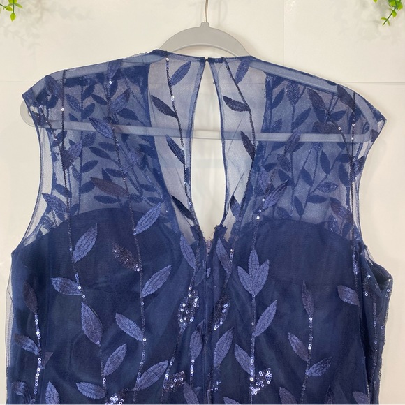 Jovani JVN Womens Dress 22 Formal Blue Sequin Sparkly Tutu tulle Mini Gown - Picture 6 of 14